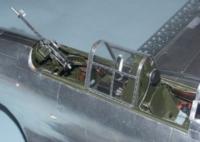 In this photo of the cockpit the gunner’s position is visible.