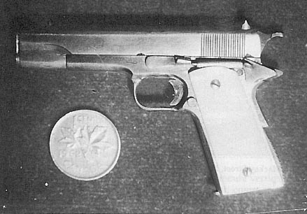 David’s first miniature, a 1/4 scale Colt Model 1911 pistol. 
