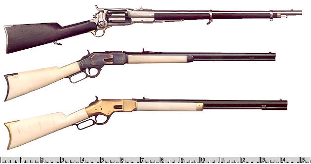 Three different 1/3 scale rifles. 