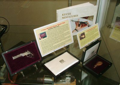 David Kucer's Volcanic pistol display in the Craftsmanship Museum.