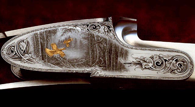 A full view of Steve's shotgun engraving.