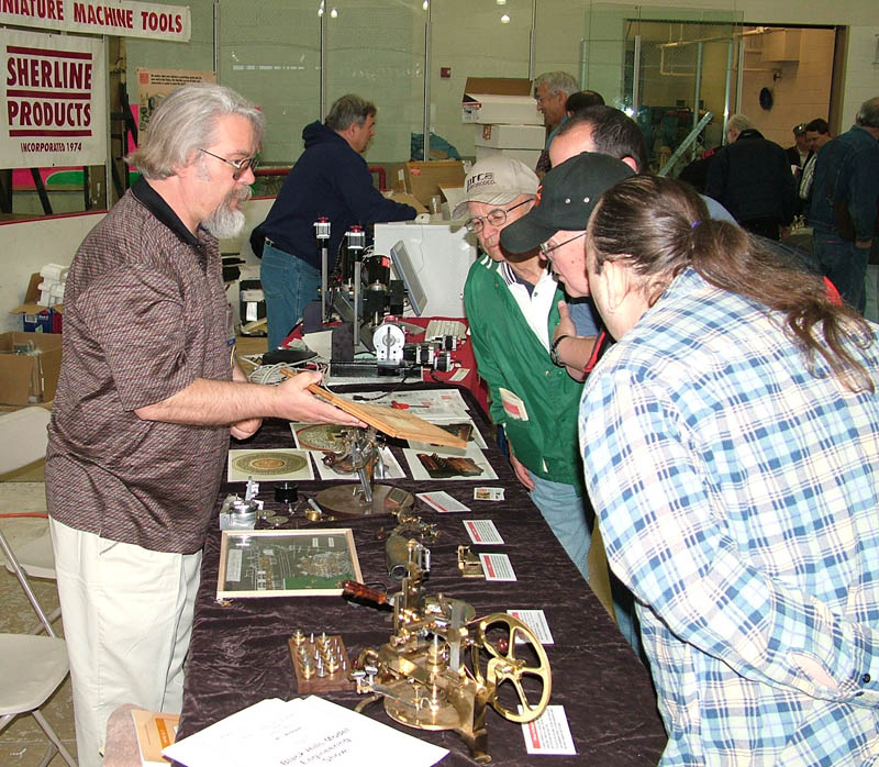 Roger showing some of his work at the 2004 NAMES Expo. 