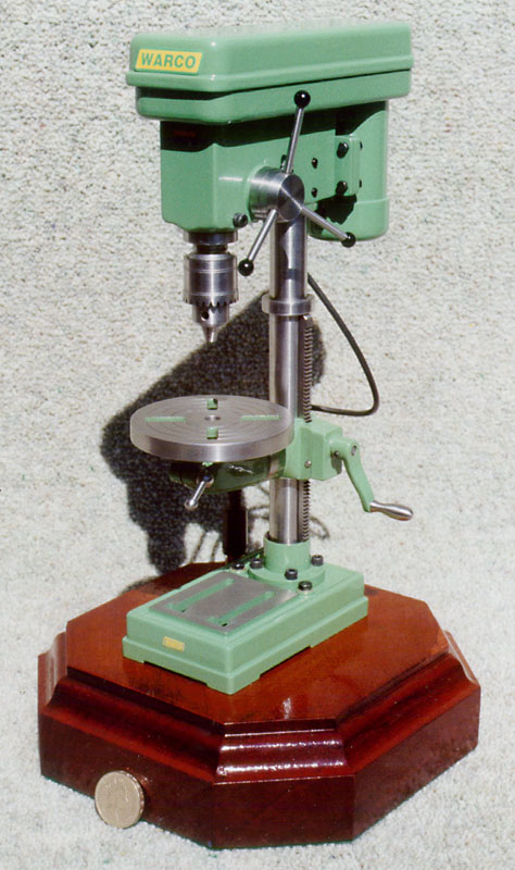 Barry's 1/5 scale Warco hobby drilling machine. 
