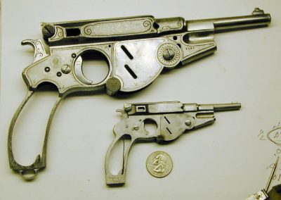 The Bermann pistol pair under construction.