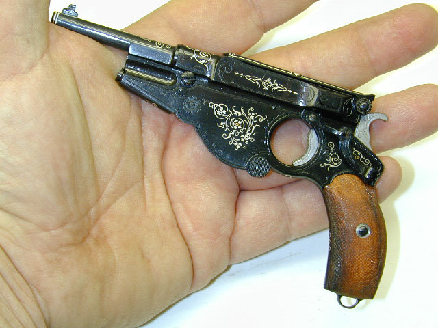 Roger's 1/2 scale 1896 Bergmann pistol.