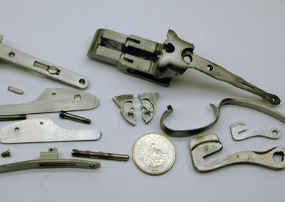 This photo shows parts from the receiver in early development.
