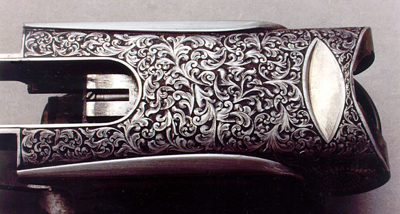 Another section of the Perazzi shotgun engraving.