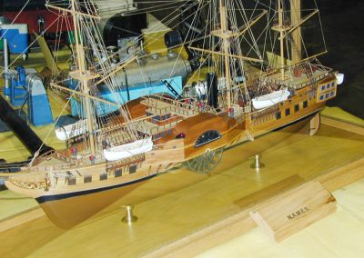 A scale model steam ship built by Bill.