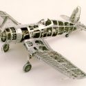 A cutaway view of Young’s finished 1/16 scale Corsair.