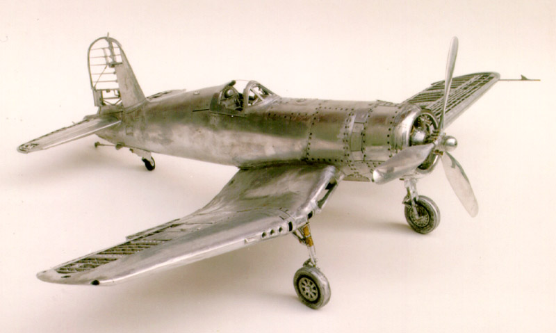 The covered side of Augie's first corsair model.