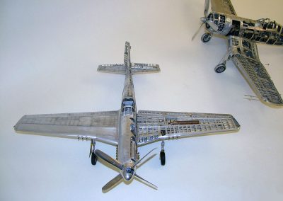 The model Mustang with Corsair in the background.