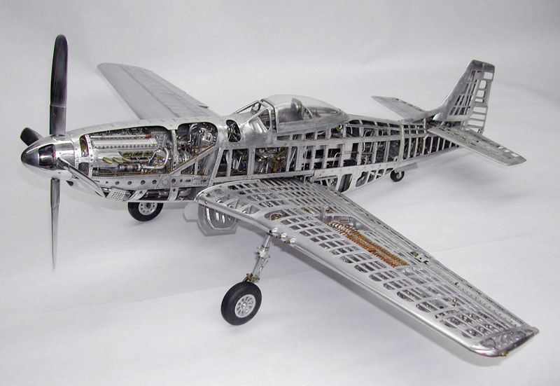 Young Park’s completed model P-51 Mustang.