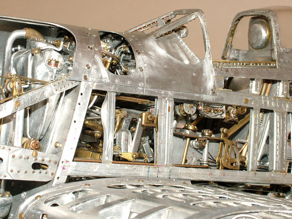 A close-up of the Mustang cockpit.