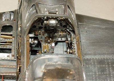 Looking into the Mustang cockpit.