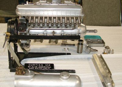 Alan's scale model V-12 engine on display.