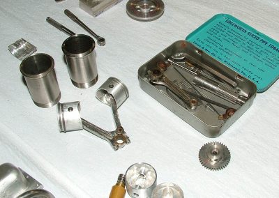 Components for the V-12 engine.