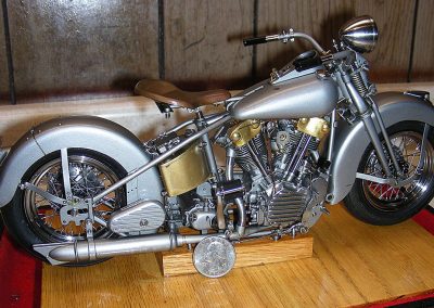 Another look at the finished but unpainted 1/8 scale Knucklehead.