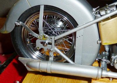 The rear fender and muffler are shown here.
