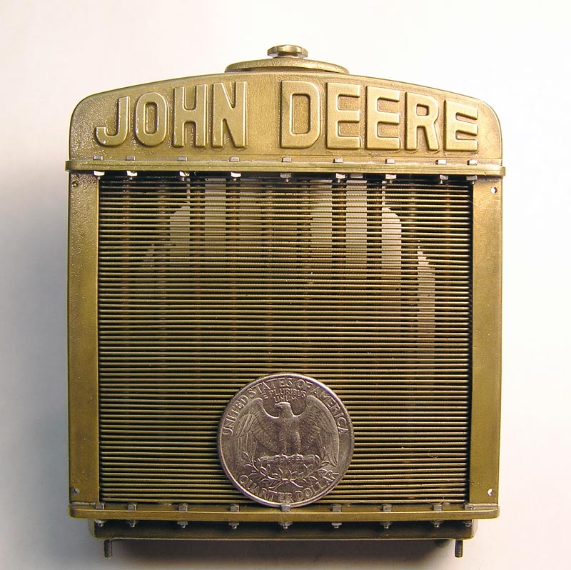 Jerry's 1/8 scale John Deere tractor radiator.