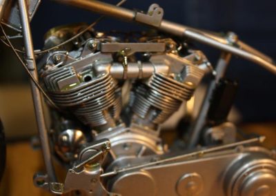 A close-up of the Knucklehead engine.