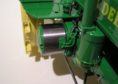 A close-up of the finished scale tractor.