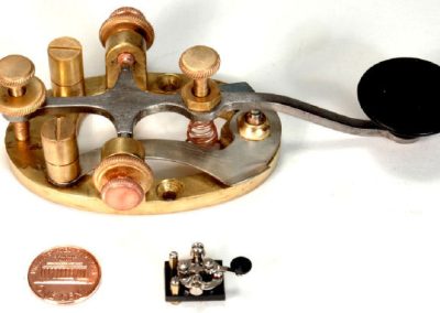 The Nanokey is dwarfed in comparison with this more typical telegraph key.