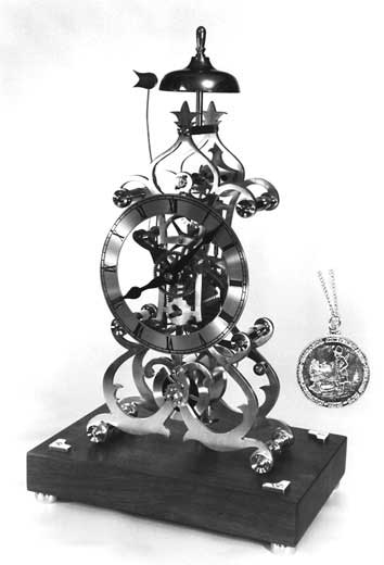 William built this scroll skeleton clock from a John Wilding design.