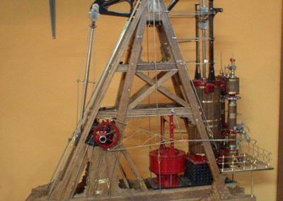 Clif built this sidewheel ship steam engine based on an American design.