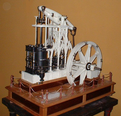 An alternate view of the Gothic steam engine.