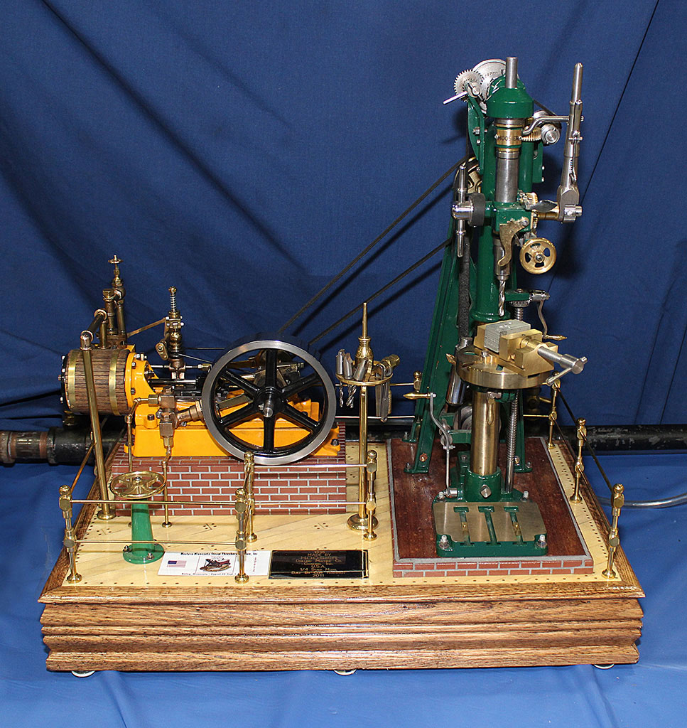 Clif's 1/4 scale 1899 Camelback drill press.
