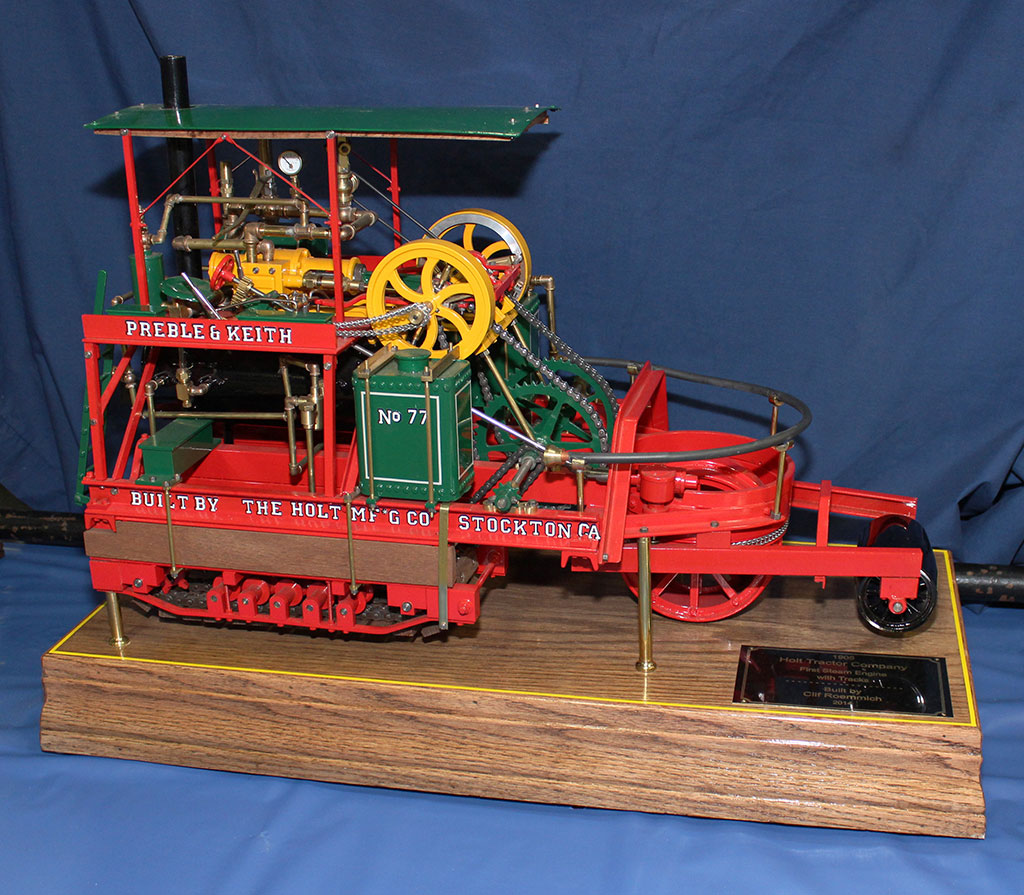 Clif's scale model 1904 Holt #77 steam tractor.
