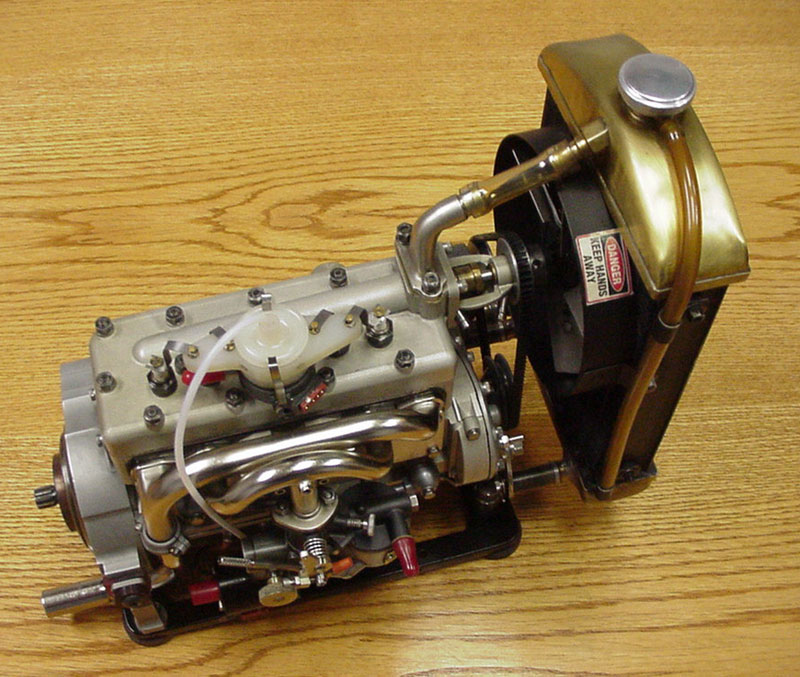 A 1/4 scale 1928 Model A Ford engine.