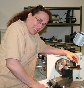 Pam Weiss, lead toolmaker at Sherline Products.
