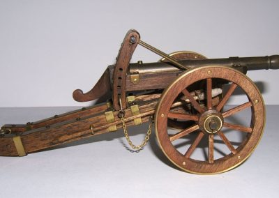Guillermo’s 1/20 scale model of a Burgundian falconet cannon.