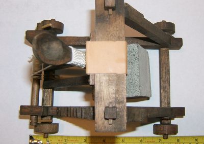 An overhead view of the catapult.