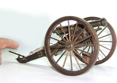 This miniature was modeled after a full-size cannon at the Jackson Memorial in Washington, D.C.