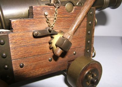A close-up of the ratcheting lever.