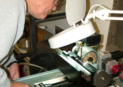 Joe Martin is shown setting up and using the Sherline cam grinder.