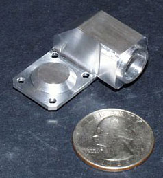 The finished distributor drive housing and camshaft end cover before the parts were split.