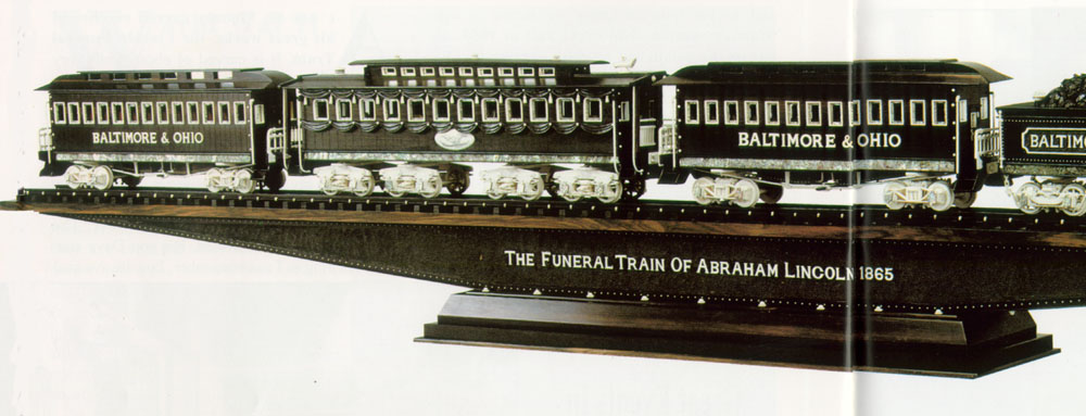 Mooney's carving of the Lincoln Funeral Train was completed on April 14, 1965.