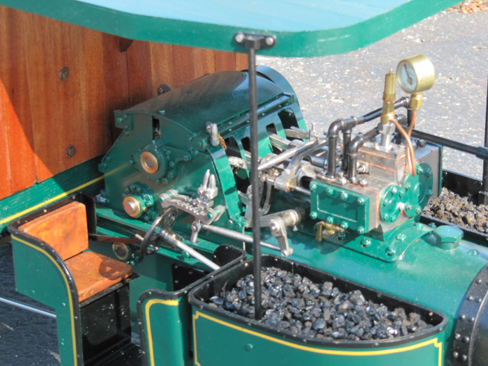 Another peek inside the cab of the Mann Steam Wagon.