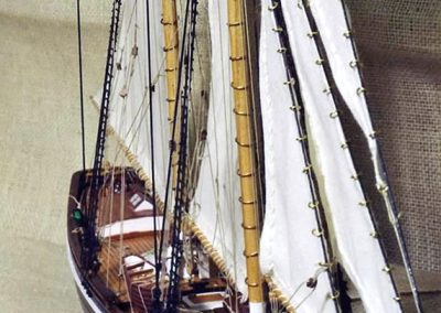 More details of the model schooner.