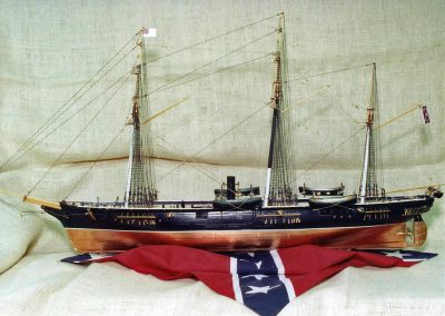 The CSS Alabama was a confederate steam/sail combination sidewheel boat built in England in 1882.