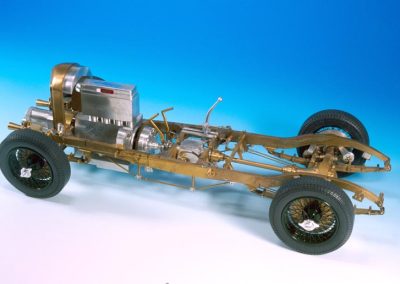 The rolling chassis for Francisco's Bentley model.