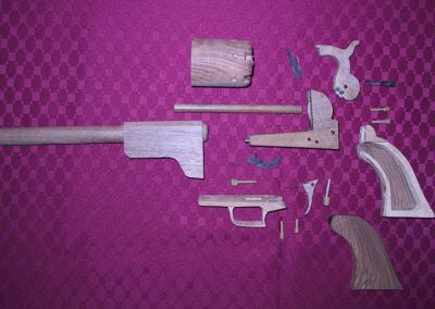 Robert’s wooden Colt Walker revolver.