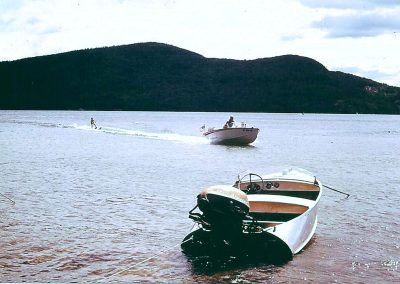 The Rattazzi family runabout in action on Lake George, NY.