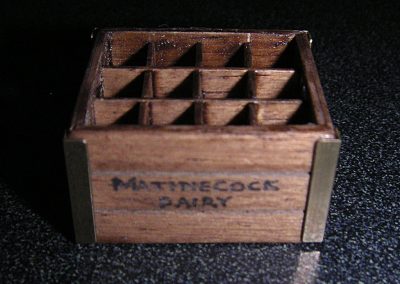 A scale model milk crate.