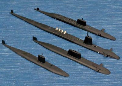 Some of Mr. Warren’s matchstick submarines.