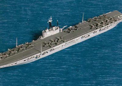 Philip's scale model of HMS Glory.