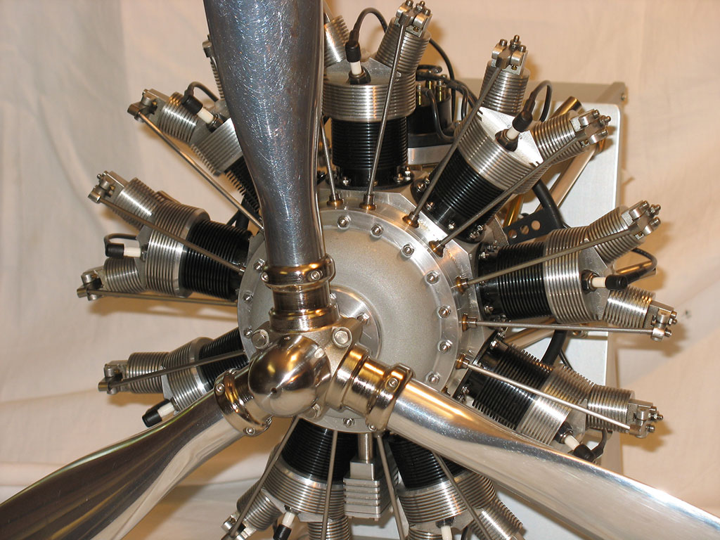 Doug built this 9-cylinder radial engine from Lee Hodgson's plans.